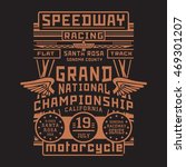 motorcycle racing typography  t ... | Shutterstock .eps vector #469301207