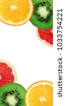 colorful panorama with orange ... | Shutterstock . vector #1033754221