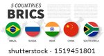 brics . association of 5... | Shutterstock .eps vector #1519451801