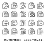 file format type outline icons... | Shutterstock .eps vector #1896745261