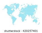 world map   dotted style    | Shutterstock .eps vector #420257401