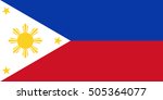 Official vector flag of Republic of the Philippines .
