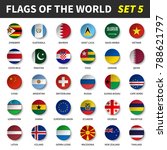all flags of the world set 5 .... | Shutterstock .eps vector #788621797