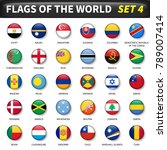 all flags of the world set 4 .... | Shutterstock .eps vector #789007414