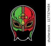 mexican lucha libre  vector eps ... | Shutterstock .eps vector #1177374454
