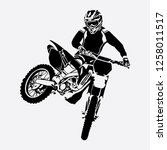 freestyle motocross vector... | Shutterstock .eps vector #1258011517