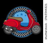 scooter motorcycle logo  vector ... | Shutterstock .eps vector #1965544321