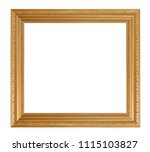 vintage square golden frame on... | Shutterstock . vector #1115103827