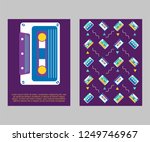retro party 80's banner  cover... | Shutterstock .eps vector #1249746967