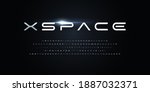 space style alphabet. futurism... | Shutterstock .eps vector #1887032371