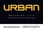 urban wide alphabet. sans serif ... | Shutterstock .eps vector #1893741874