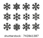 Snowflakes Icon Set  Linear...