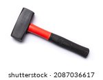Small photo of Sledge hammer isolated on white background.