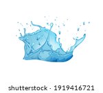 water splash cartoon vector... | Shutterstock .eps vector #1919416721