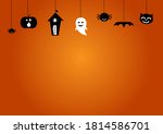 cute vector set with halloween... | Shutterstock .eps vector #1814586701