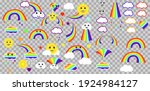 vector illustration. set of... | Shutterstock .eps vector #1924984127