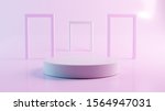 minimalist pink pedestal for... | Shutterstock . vector #1564947031