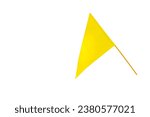 Yellow flag triangle isolated...