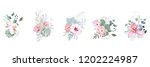 floral bouquet design  garden... | Shutterstock .eps vector #1202224987