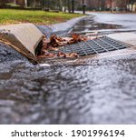Water Running Into A Storm Drain