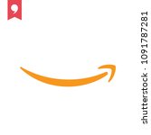 Amazon shopping logo icon arrow symbol, vector illustration EPS 10