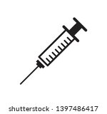 Medical Syringe Injection Icon...