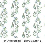 seamless floral pattern with ... | Shutterstock .eps vector #1591932541