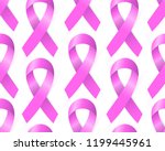 realistic pink ribbon seamless... | Shutterstock .eps vector #1199445961