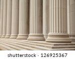 Close-up shot of a line of Gerek-style columns.