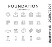 Set Line Icons Of Foundation...