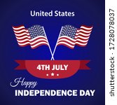 4 th july happy independence... | Shutterstock .eps vector #1728078037