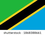 national flag of tanzania with... | Shutterstock .eps vector #1868388661