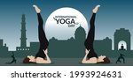 international yoga day... | Shutterstock .eps vector #1993924631