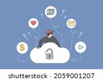 hacker get information data... | Shutterstock .eps vector #2059001207