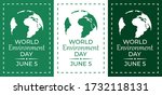 world environment day lettering ... | Shutterstock .eps vector #1732118131