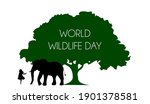 world wildlife day  march 3.... | Shutterstock .eps vector #1901378581