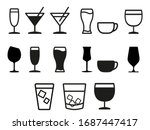 set of drinks icons  water ... | Shutterstock .eps vector #1687447417