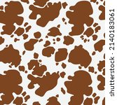 Vector Brown Cow Print Pattern...