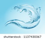 water splash realistic vector... | Shutterstock .eps vector #1137430367