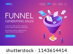 funnel generation sales vector... | Shutterstock .eps vector #1143614414