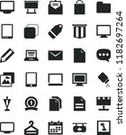 solid black flat icon set... | Shutterstock .eps vector #1182697264
