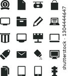 solid black vector icon set  ... | Shutterstock .eps vector #1304444647