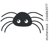 simple vector of a black spider ... | Shutterstock .eps vector #2166863577