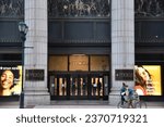 Small photo of Philadelphia, PA, USA, September,19, 2023 - Majestic Macy's building in downtown Philadelphia's Center District has been spared from looting and is a beautiful architectural jem