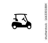 Golf Cart Vector Icon Design On ...