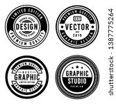 a vintage badge design set. | Shutterstock .eps vector #1387775264