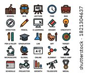 education   school icon set | Shutterstock .eps vector #1821304637