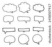 hand drawn speech bubbles.... | Shutterstock .eps vector #1458507917