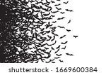 black silhouette of flying bats ... | Shutterstock .eps vector #1669600384