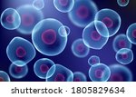 3d cell stem science background.... | Shutterstock .eps vector #1805829634
